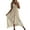 Beige, variant on Women Boho Beach Flowy Embroidery Long Dress Deep V-Neck Lace Hem Dress Summer Spaghetti Straps Floral Maxi Dress