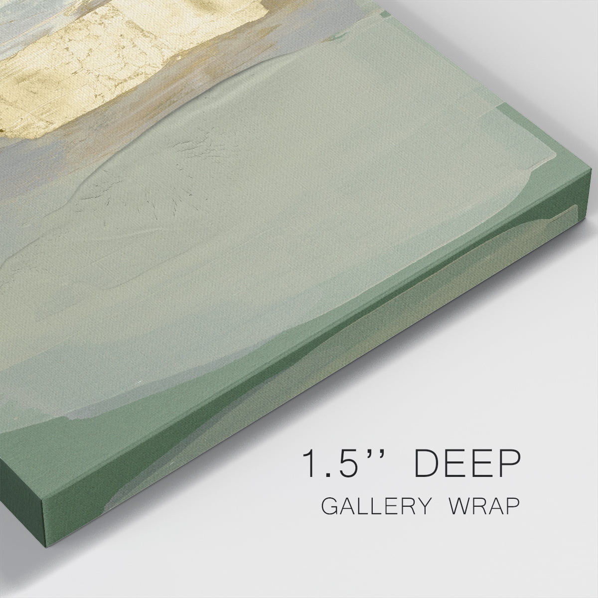 Wexford Home Sage & Gold Swipe IV-Premium Gallery Wrapped Canvas, 32" x 32" - Ready to Hang
