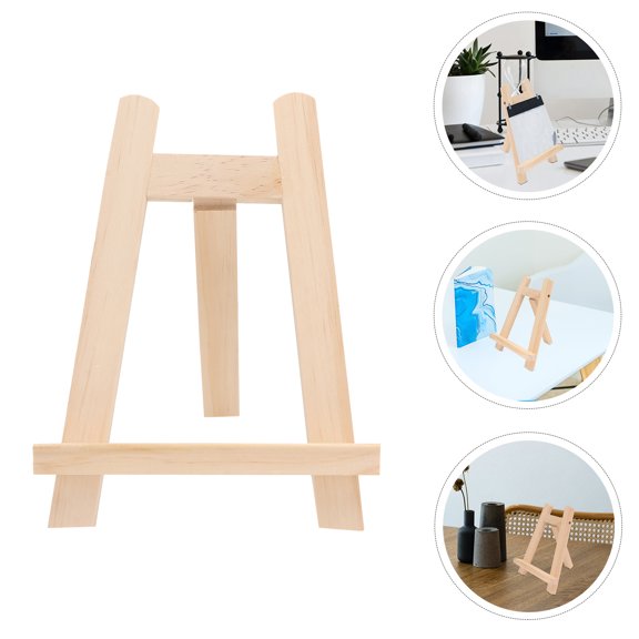 Toyvian Handcrafted Beechwood Tabletop Easel for Displaying Photos, Art, and Small Canvas - 1 Piece
