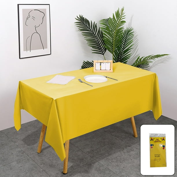 Manteles desechables de color liso para fiestas, sin lavar, acolchados, para fiestas, picnics y eventos, 54 x 108 pulgadas.