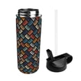 thumbnail image 2 of Yiaed Retro Tape Print Water Bottle with Straw Lid, Stainless Steel Double Wall Insulated Water Bottle | Leak-Proof and Spill-Proof Water Bottle, 2 of 8