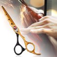 thumbnail image 5 of Unique Bargains Professional Hair Cutting Scissors Black Gold Tone Haircut Scissors 0.91"x0.67" Stainless Steel, 5 of 7