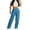 Blue, variant on SNKSDGM Women's Plus Capri Pants for Women Stretch High Waist Pants for Women Work Casual with Pockets Women's Linen Casual Pants Summer Breathable Straight Leg Pants Trousers