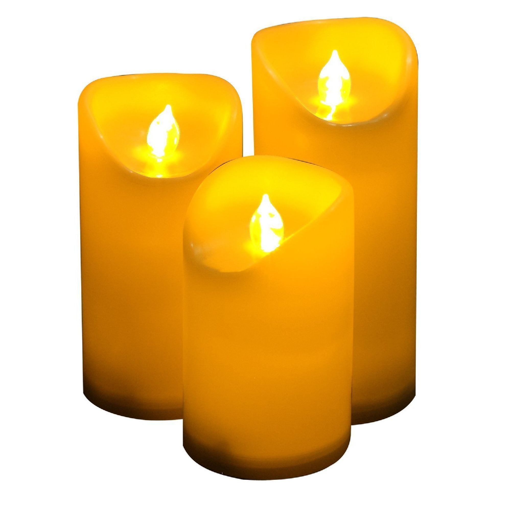 Candle Choice 3 PCS Outdoor Flameless Candles with Timer, LED Pillar