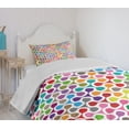 thumbnail image 4 of Ambesonne Abstract Quilted Bedspread Set 2 Pcs, Trippy Colored, Twin Size, Multicolor, 4 of 6