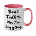 thumbnail image 2 of Brilliant Juggling Gifts, Don't Talk to Me. I'm Juggling, Birthday Two Tone 11oz Mug For Juggling, Funny, 2 of 2