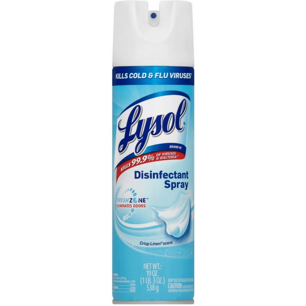 3 Pack Lysol Disinfectant Spray, Crisp Linen, 19 oz