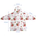 thumbnail image 7 of White Cow Strawberry Cow Pattern Blanket Hoodies for Kids 6-13YR Oversize Wearable Blanket Hoodies for Boys Girls Teens, 7 of 7
