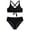 Black*, variant on OSOLU Children Girls Swimsuit Sets Solid Color Adjustable Straps Bikini 2 Piece Beach Pool Swimwear Comfortable Fashion Vacation Bathing Suit