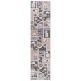 thumbnail image 2 of SAFAVIEH Carousel Kids Roadmap to Home Runner Rug, Gray/Pink, 2' x 8', 2 of 10