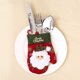 thumbnail image 3 of Juego de 4 cubiertos de Navidad para la decoración de la mesa de la cena de Navidad bolsillos bolsas de vajilla de Navidad para el hogar restaurante comedor, 3 of 5
