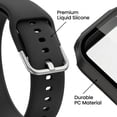 thumbnail image 2 of 3-in-1 Compatible for Apple Watch Band 40mm 41mm 42mm 44mm 45mm 46mm, Soft Silicone Sport Strap for iWatch Series SE 11 10 9 8 7 6 5 4 3, 2 of 6