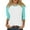 Cyan#60, variant on Womens Tops 3/4 Sleeve Size Large Raglan Contrast Round Neck Casual Shirts Three Quarter Length Color Block Trendy Summer Blouses Loose Fit Tees 2024 Red L