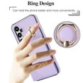 thumbnail image 6 of Allytechgroup Phone Case for Samsung Galaxy A16 5G, PU Leather Galaxy A16 5G Cover with Card Holder, Rotating Ring Stand PU Leather Shockproof Anti-Scratch Wallet Case for Women Men,Purple, 6 of 7