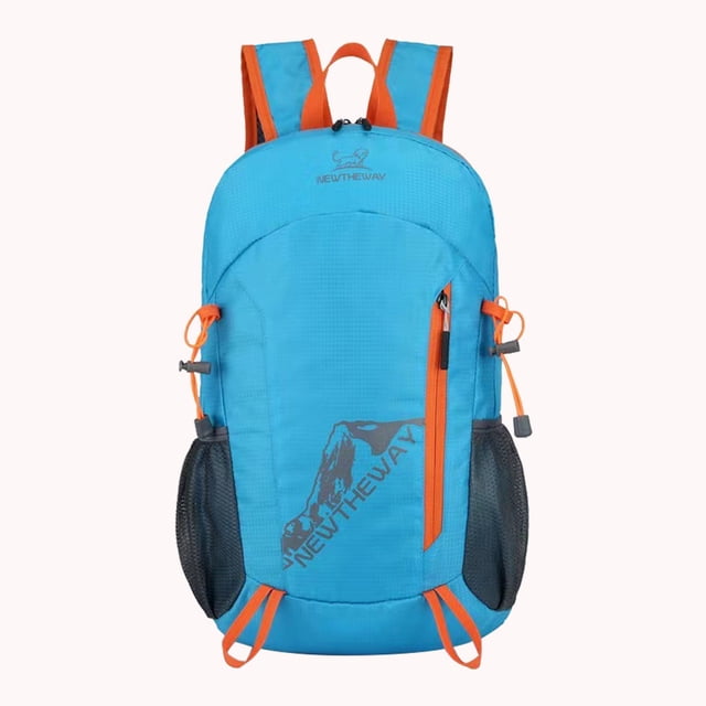 Mochila impermeable plegable ligera para acampar (azul claro)