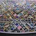 thumbnail image 3 of SAFAVIEH Aria Darrell Geometric Area Rug, Blue/Ivory, 6'5" x 6'5" Round, 3 of 8