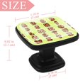 thumbnail image 4 of 4 Pcs Square Cabinet Handle Cupboard Knob Drawer Pulls Handle Giraffe Print Drawer Knobs with Screws Furniture Decoration, 4 of 7