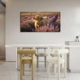 thumbnail image 5 of HFDF Large Highland Cow Wall Art Lavender Cow Pictures Wall Decor Country Landscape Cattle Canvas Painting Print Home Modern Artwork Decorations for Living Room Bedroom Office 20x16inch Framed, 5 of 7