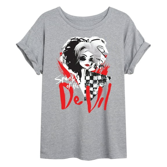 Speak Of The De Vil - Juniors Ideal Flowy Muscle T-Shirt