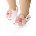 thumbnail image 2 of Infant Baby Girls Summer Flower Sandals Bowknot T-Strap Glittery Open-Toed Butterfly Shoes Soft Non-Slip Sole Princess Flat Shoes, 2 of 9