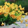 thumbnail image 6 of Sinhoon 12 Bundles Artificial Outdoor Plants, Fake Grass Plant UV Resistant Faux Plastic Wheat Grass for Patio Hanging Basket Pot Window Box Decor - Green, 6 of 7