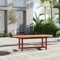 thumbnail image 3 of Amazonia Porto Belo 9-Piece Dark Finish Wood 100% FSC Oval Patio Dining Set Black, 3 of 8