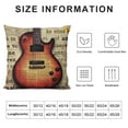 thumbnail image 5 of YINGXI Music Theme Decor Throw Pillow Covers Music Instruments Guitar Standard Pillowcase Decorative (M-Guitar) 12x12in, 5 of 5