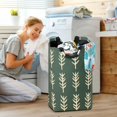 thumbnail image 5 of Yayeee Freestanding Laundry Hamper with Handle Collapsible Large Storage Basket for Clothes, Dark Green Leaves, 5 of 7