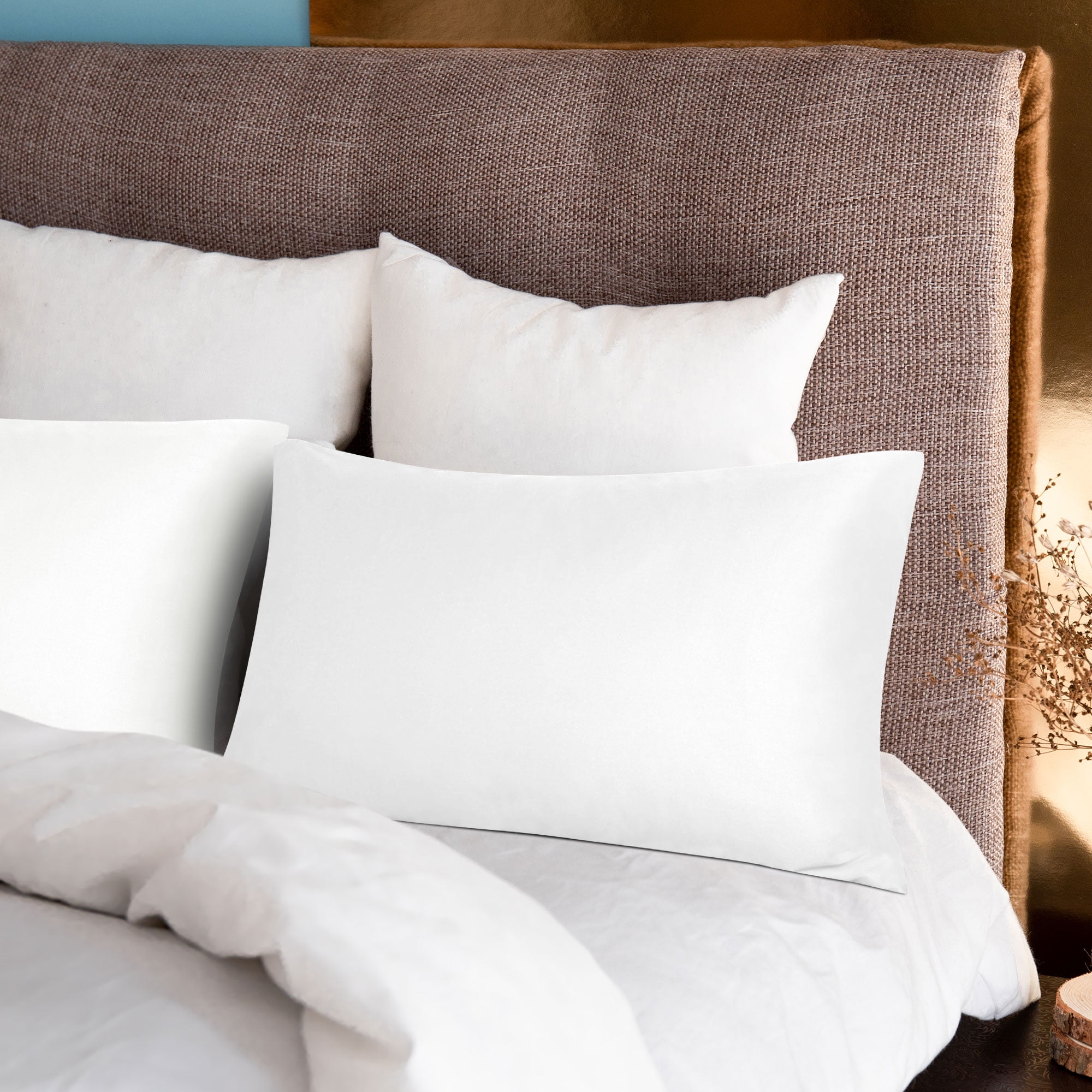Unique Bargains 6 Piece Breathable Egyptian Cotton Pillow Case Cover White Queen