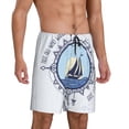 thumbnail image 2 of Gaeub Not All Who Wander Are Lost2 Printed Men's Short Pajama Pants, Lightweight Lounge & Sleep Bottoms Keep You Cool - Medium, 2 of 9