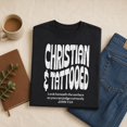 thumbnail image 2 of Christian & Tattooed Graphic T-Shirt, John 7:24 Faith Quote Heavy Cotton Tee, 2 of 9