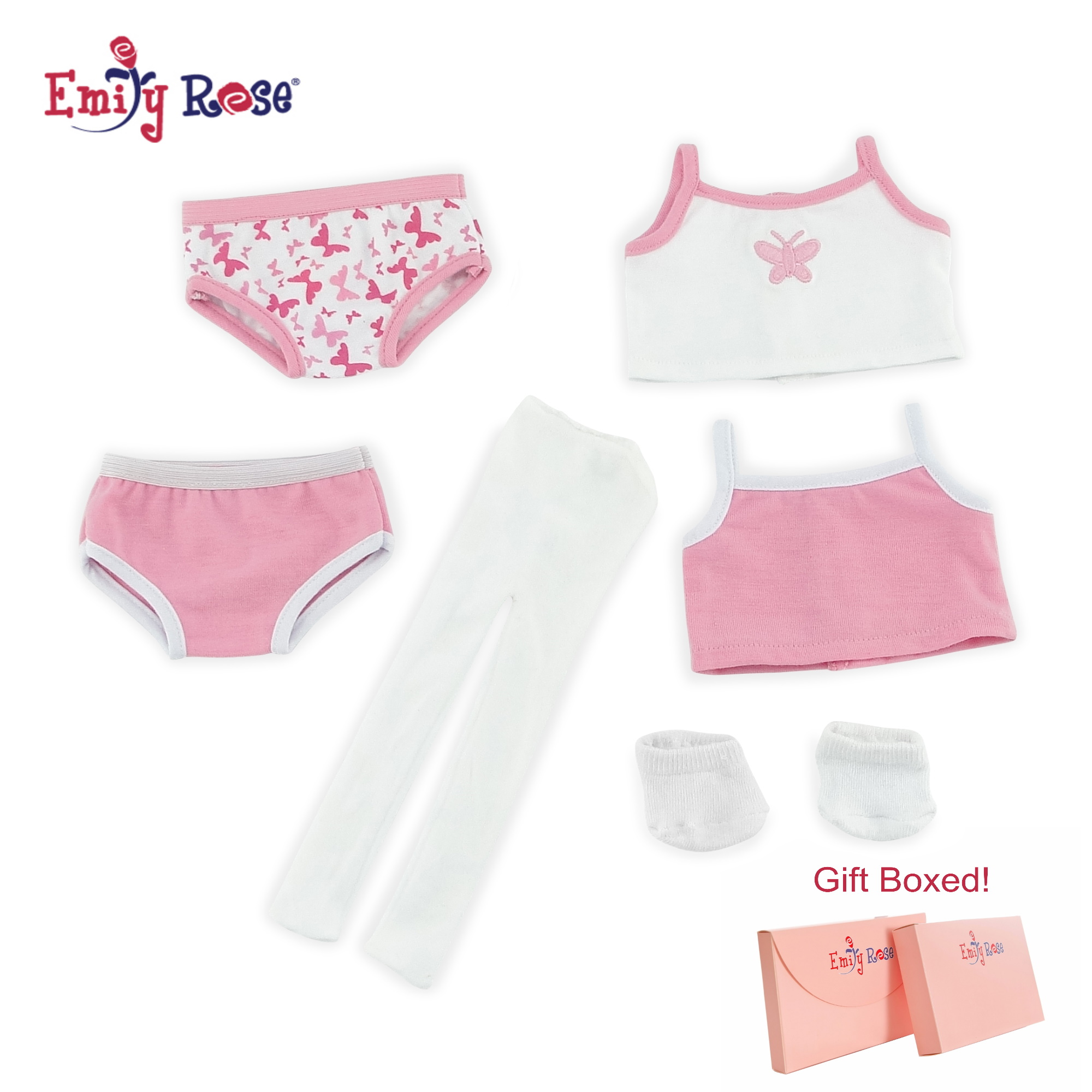 Emily Rose 18 Inch Doll Clothes  Mix & Match 6 Piece Basic Underwear