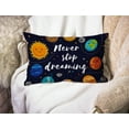 thumbnail image 3 of Throw Pillow Cover Cute Outer Space Planets and Star Cluster Solar System Moon and Comets Sun Cosmos Decorative Pillow Case Home Decor 20x12 Inches Pillowcase, 3 of 6