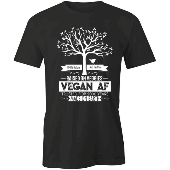 Vegan AF T-Shirt | Cute Vegetarian Black Tee Gift