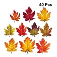 thumbnail image 3 of 40pcs Artificial Maple Leaves Accessories for Autumn Home Decoration Random Color, 3 of 4