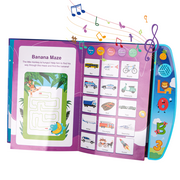 Xueyu Interactive Alphabet Sound Book for Toddlers, 10 Pages Learning Letters, Animals, Fruits and More, Educational Toy for Cognitive and Language Development
