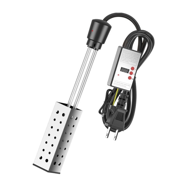 Calentador de agua eléctrico de inmersión para baldes, de alta potencia, para uso doméstico, para piscinas y bañeras, con termostato y apagado automático.