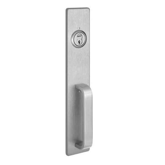 Stanley Precision 1703A630 Key Retracting Latchbolt Pull Exit Trim with A Pull&#44; Satin Stainless Steel Finish
