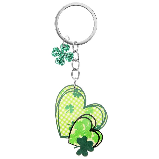 KAKOWELY Llavero pequeño de San Patricio para bolso, llavero colgante, decoración para monedero, llavero con forma de corazón.