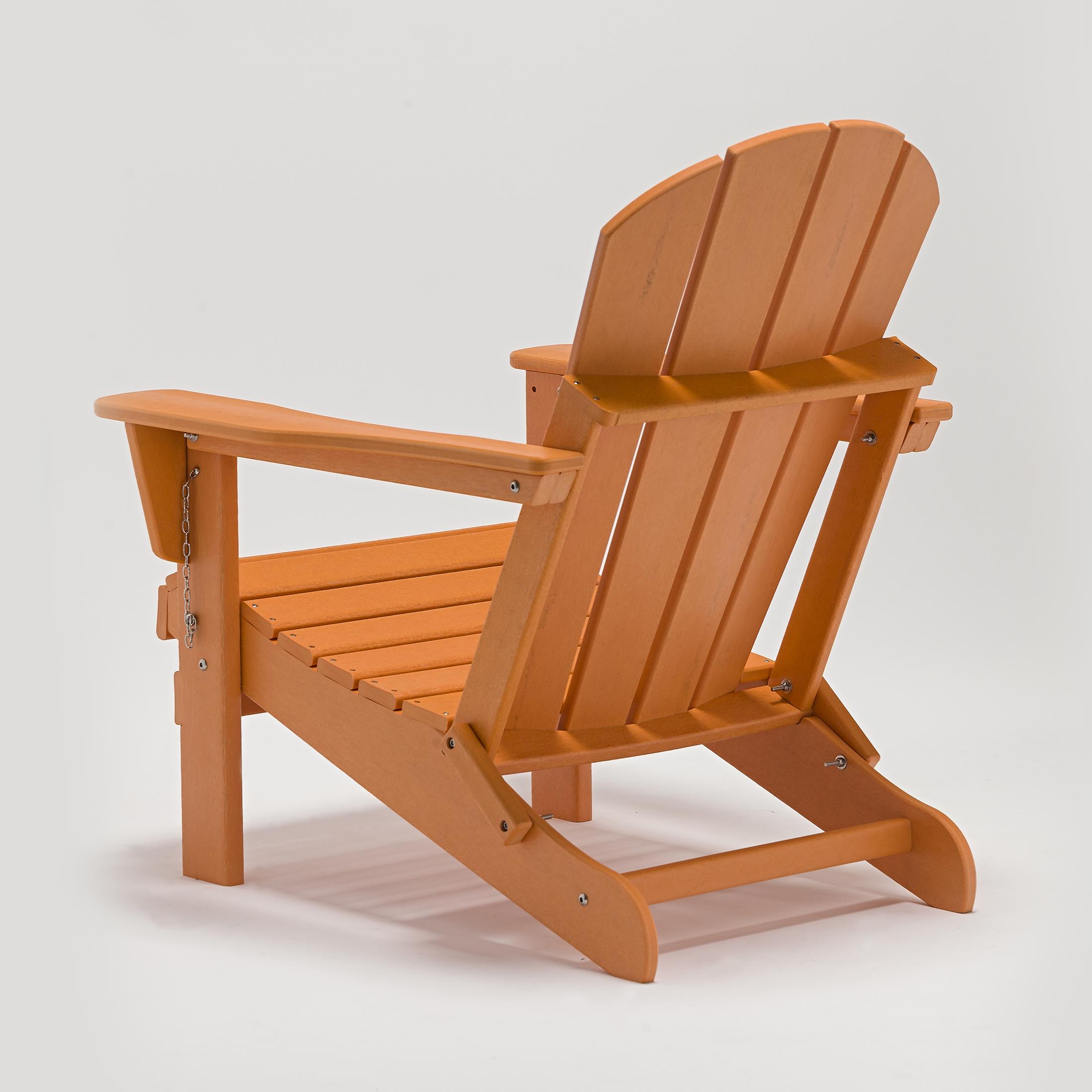 BaytoCare Classic Solid Allweather Folding Plastic Adirondack Chair