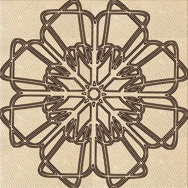 Ahgly Company Tapis d'Intérieur Lavable en Machine Carré Transitionnel Marron Sienne, 5 Pieds Carré