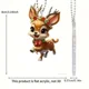 thumbnail image 3 of Encantador adorno colgante para árbol de Navidad con forma de reno de acrílico para coche de bebé, regalo de vacaciones, 3 of 5