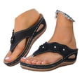 thumbnail image 3 of RotHome Womens Wedge Sandals Platform Dressy Comfortable Casual Slip On Flip Flops Thong Sandals Summer Shoes for Women Lightweight Non Slip, 3 of 8
