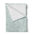 thumbnail image 2 of Vintage Soft Flannel Fleece Blanket, Lace Pattern Backdrop with Floral Composition Victorian Inspirations Wedding, Cozy Plush for Indoor and Outdoor Use, 70" x 90", Seafoam and White, by Ambesonne, 2 of 5