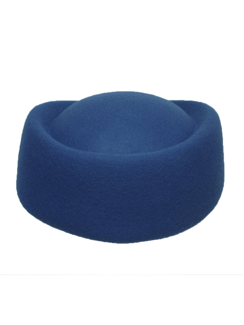 Stewardess Style Oval Royal Blue Pillbox Hat - Cocktail  display picture 2