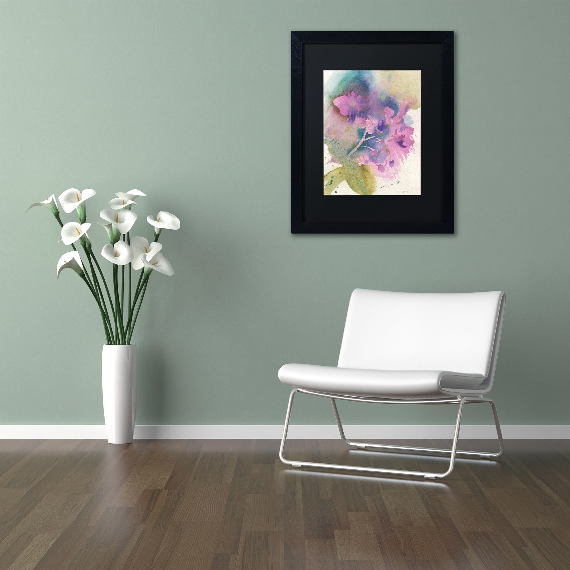 Trademark Fine Art "Orchid Dream" Canvas Art by Sheila Golden Black Matte, Black Frame