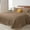 Light Brown, variant on TOPCHANCES Bedspread For Queen Size Bed, Soft Milk Velvet Coverlet Set, Elegant Embossed Bed Throw with 2 Pillow Shams, 86" x 95", Light Gray