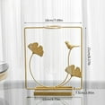 thumbnail image 2 of Metal Frame Tube Vase Tube Glass Planter Terrarium Geometric Metal Frame Vase 19.5x21x7.5cm  Hexagonal, 2 of 4
