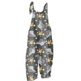 Mrigtriles Halloween Plus Size Jumpsuit for Curvy Women Fall Bat Print