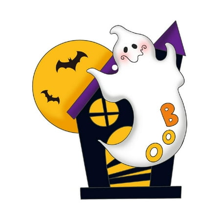 

Huoge Pumpkin Ghost Pendant For Car Adorable Pumpkin With Ghost and Bat Hanger Acrylic Flat Halloween Horror Car Ornament Car Rear View Mirror Pendant Gift. steadfast